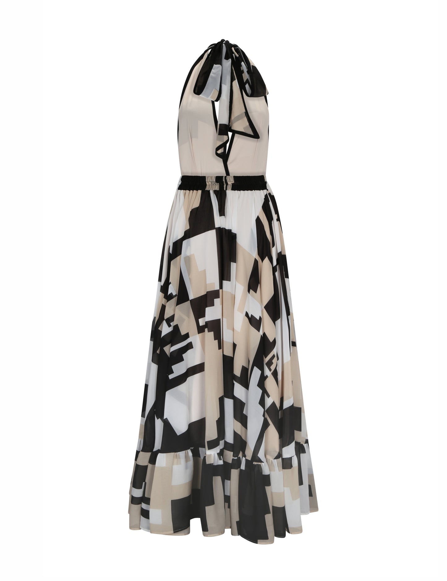 Labyrinth Balkanico Dress - Beige & black