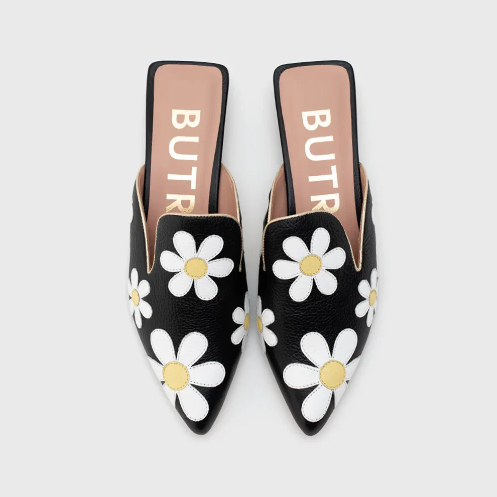 Freda Mule Flat, Black