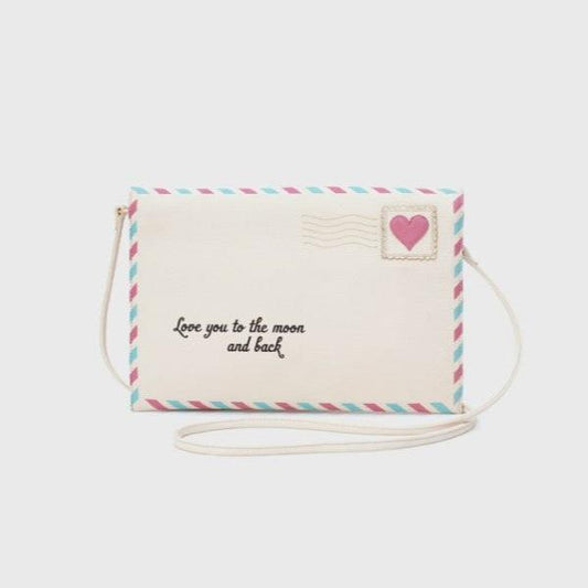 Love Story Eloise. Wristlet Purse Envelope, Ivory